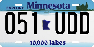 MN license plate 051UDD