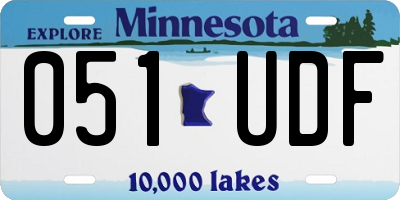 MN license plate 051UDF