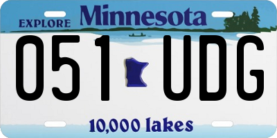 MN license plate 051UDG