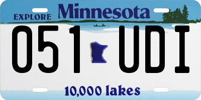MN license plate 051UDI