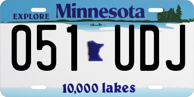 MN license plate 051UDJ