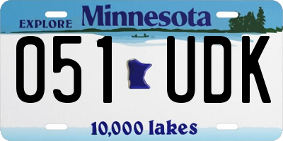 MN license plate 051UDK