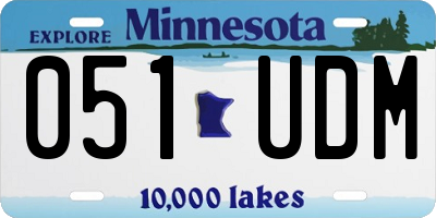 MN license plate 051UDM