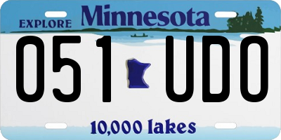 MN license plate 051UDO
