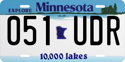 MN license plate 051UDR