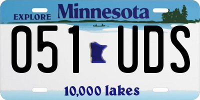 MN license plate 051UDS