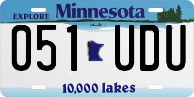 MN license plate 051UDU