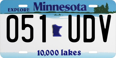 MN license plate 051UDV