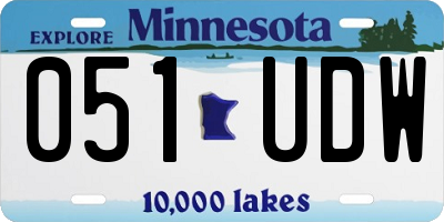 MN license plate 051UDW