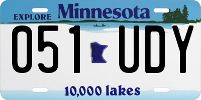 MN license plate 051UDY