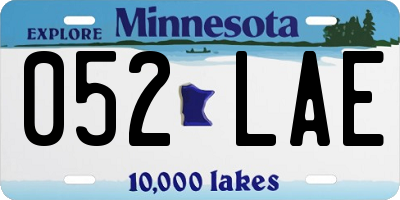 MN license plate 052LAE