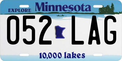 MN license plate 052LAG