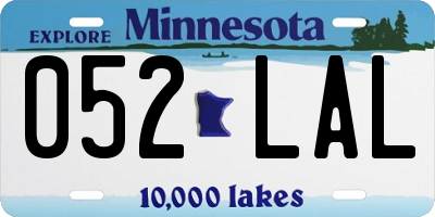 MN license plate 052LAL