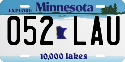 MN license plate 052LAU