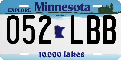 MN license plate 052LBB