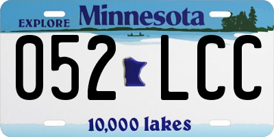 MN license plate 052LCC