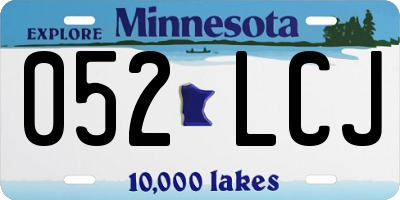 MN license plate 052LCJ