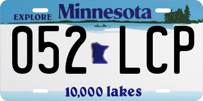 MN license plate 052LCP