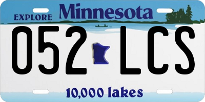 MN license plate 052LCS