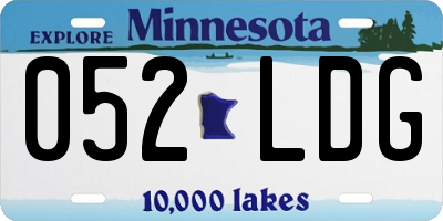 MN license plate 052LDG