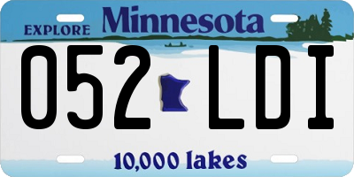 MN license plate 052LDI
