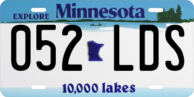 MN license plate 052LDS