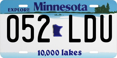MN license plate 052LDU