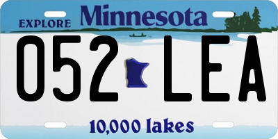 MN license plate 052LEA
