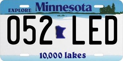 MN license plate 052LED