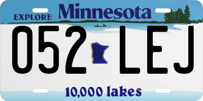 MN license plate 052LEJ
