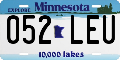 MN license plate 052LEU