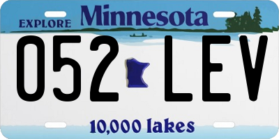 MN license plate 052LEV