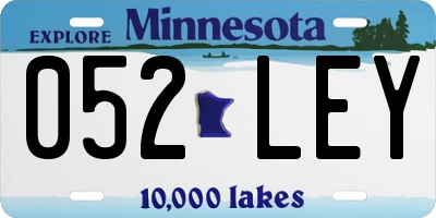 MN license plate 052LEY