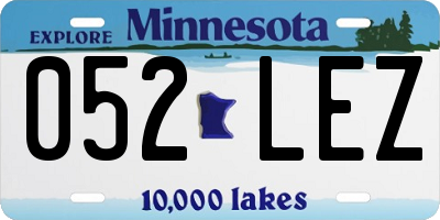 MN license plate 052LEZ