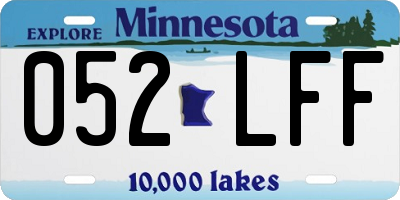 MN license plate 052LFF