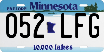 MN license plate 052LFG