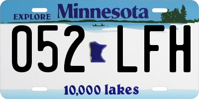 MN license plate 052LFH