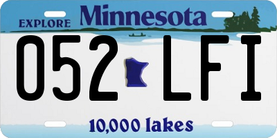 MN license plate 052LFI