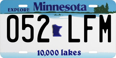 MN license plate 052LFM