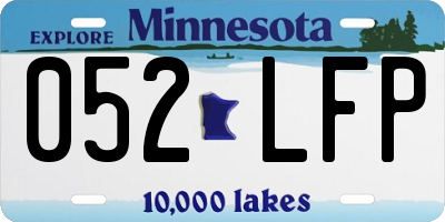 MN license plate 052LFP
