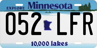 MN license plate 052LFR