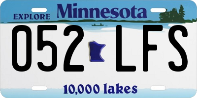 MN license plate 052LFS