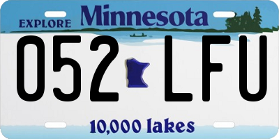 MN license plate 052LFU