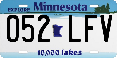 MN license plate 052LFV