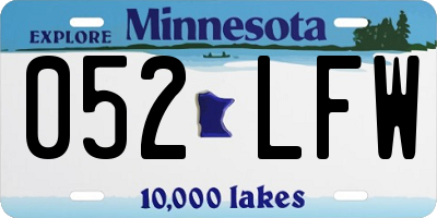 MN license plate 052LFW