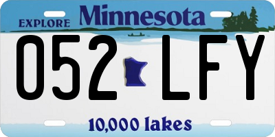 MN license plate 052LFY