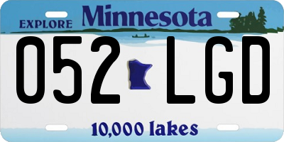 MN license plate 052LGD