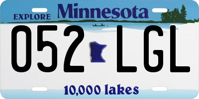 MN license plate 052LGL