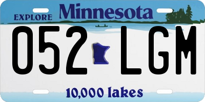MN license plate 052LGM