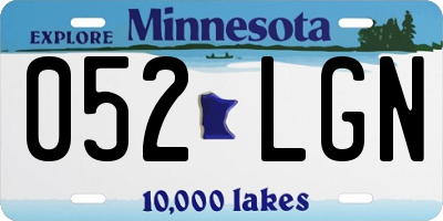 MN license plate 052LGN